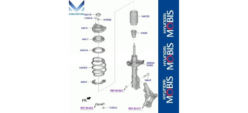 mobis front shock absorbers for kia seltos 2019-22