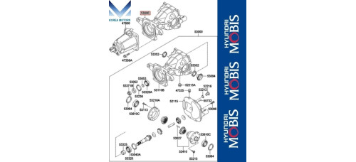 50-501 rear differential kia sorento 2009-12