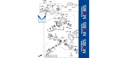 50-501 rear differential kia sorento um 2017-20