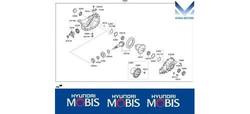 50-501 rear differential kia stinger 2017-20
