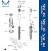mobis rear shock absorbers 2wd 4wd for kia stinger 2020-23