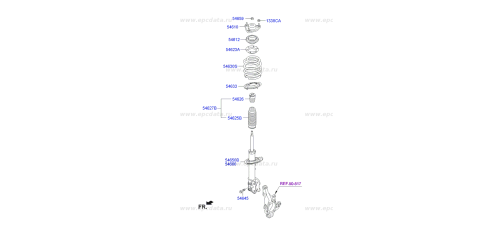 mobis front shock absorber for hyundai santa fe 2012-16
