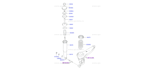 mobis rear shock absorber for hyundai santa fe 2000-05