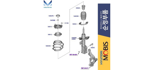 mobis front shock absorber hyundai sonata 2021-22