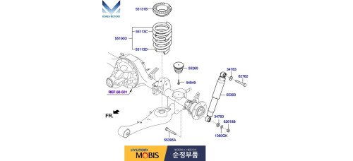 mobis rear shock absorber hyundai starex h-1 iload 2018-22