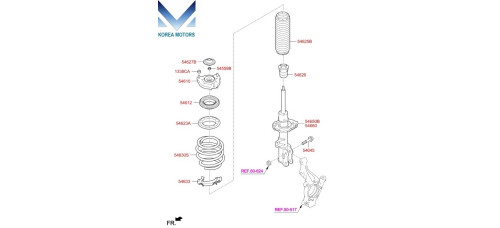mobis front shock absorber hyundai tucson 2018-21