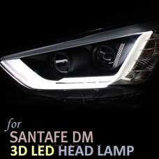 AUTOLAMP 3D LED HEADLIGHTS HYUNDAI SANTA FE DM - 2012-15
