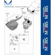 MOBIS HEADLAMP ASSY SET FOR KIA SPORTGAE 2021-25