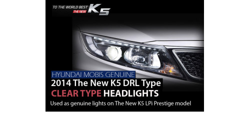mobis led drl clear type headlights kia optima 2013-14