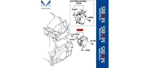 mobis pump fuel high pressure engine d4ea kia hyundai 2004-10