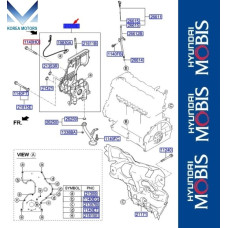 mobis peredniya kryshka grm d4fb engine hyundai kia 2012-20