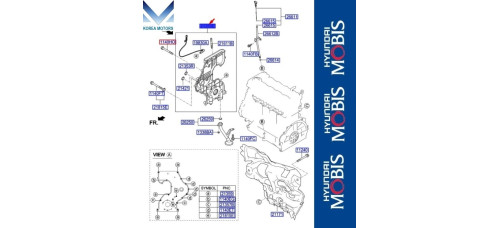 mobis peredniya kryshka grm d4fb engine hyundai kia 2012-20