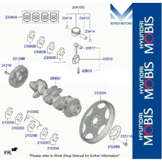 mobis crankshaft piston kit d4hd engines hyundai kia 2020-26