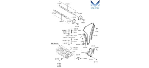 MOBIS TIMING CHAIN KIT ENGINE G4KD FOR KIA HYUNDAI 2009-17