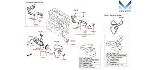 mobis coolant pump kit g4kc g4kd g4ke hyundai kia 2007-20 mobis coolant pump kit g4kc g4kd g4ke hyundai kia 2007-20