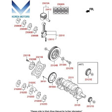 MOBIS CRANKSHAFT PISTON KIT 2.4L ENGINES HYUNDAI KIA 2007-20