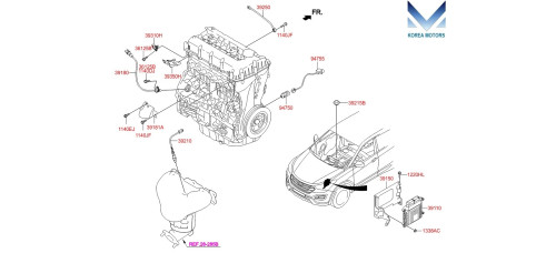mobis ecu set-assy for engine g4ke kia sorento 2009-12