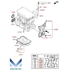 FRONT CASE COVERS OIL PAN KIT G4KE ENGINE HYUNDAI KIA