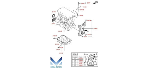 front case covers oil pan kit g4ke engine hyundai kia