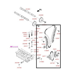 MOBIS TIMING CHAIN KIT FOR G4KE ENGINES HYUNDAI KIA 2007-20