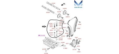 mobis camshaft valves springs g4ke engine hyundai kia 2007-20 mobis camshaft valves springs g4ke engine hyundai kia 2007-20