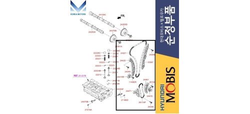 MOBIS CAMSHAFT VALVE G4KK ENGINE HYUNDAI KIA 2010-22