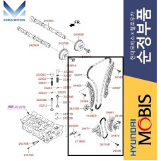 mobis camshaft valve g4kk engine hyundai kia 2010-22