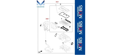 mobis gasket assy engine g4nm for hyundai kia 2019-23