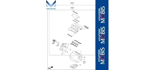 MOBIS GASKET ASSY ENGINE G6DL FOR HYUNDAI KIA VEHICLES 2016-21