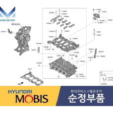 MOBIS HEAD CYLINDER ENGINE T-GDI G4FP HYUNDAI KIA 2019-23