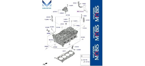mobis head cylinder engine t-gdi g4kr hyundai kia 2020-24
