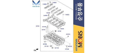 mobis golovka dvigatel l4nb hyundai kia 2019-23