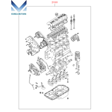 NEW ENGINE DIESEL D4BF COMPLETE HYUNDAI 1991-12