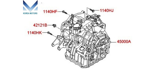 коробка автомат бу a4cf1 4-speed для hyundai kia 2008-12