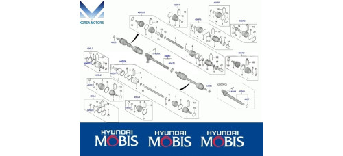 mobis шрус передний привод для hyundai santa fe 2020-23