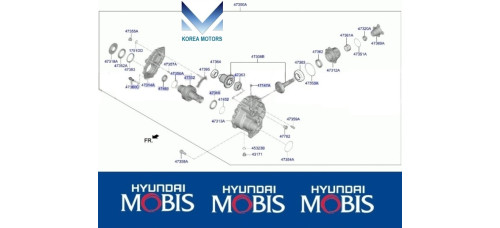 mobis раздатка акпп 8-ст d4hb для hyundai staria 2021-25