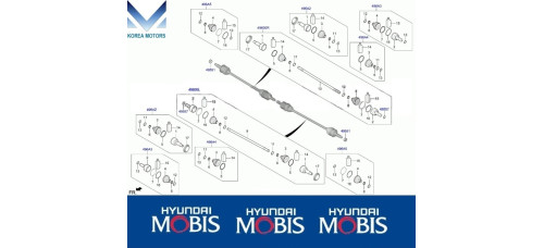 mobis шрус задний привод для hyundai staria 2021-25