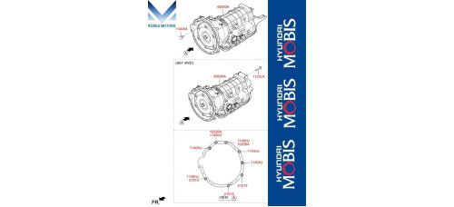 mobis коробка автомат a8lr1 g4kl g6dp для kia stinger 2017-24
