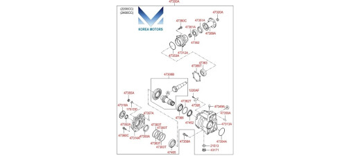 mobis раздатка в сборе 4wd для hyundai santa fe 2009-12
