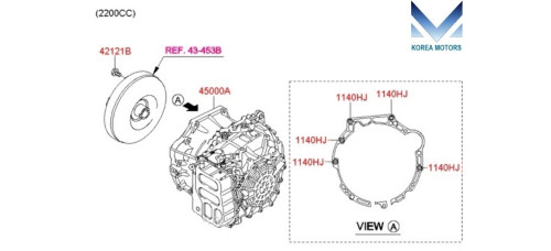 mobis коробка a6lf3 hyundai santa fe kia sorento 2009–12