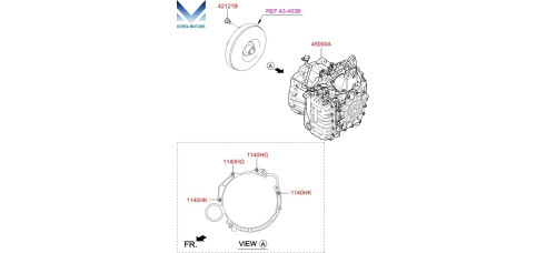 mobis коробка автомат 6-ст 2wd 4wd для hyundai santa fe 2018-22