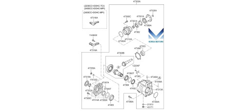 new transfer assy-ata 4wd set kia sorento 2009 –12
