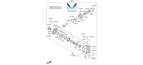 new transfer assy-ata 4wd set for kia sorento r 2014 –17