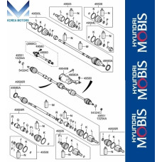 MOBIS FRONT SHAFT AND JOINT ASSY-CV HYUNDAI SONATA YF 2009-14