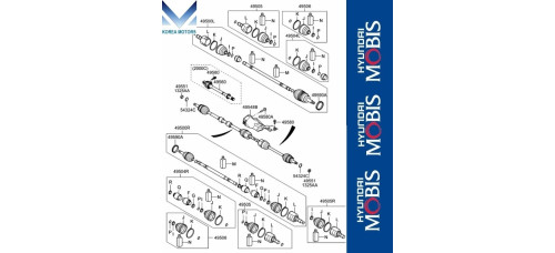 mobis front shaft and joint assy-cv hyundai sonata yf 2009-14 mobis front shaft and joint assy-cv hyundai sonata yf 2009-14